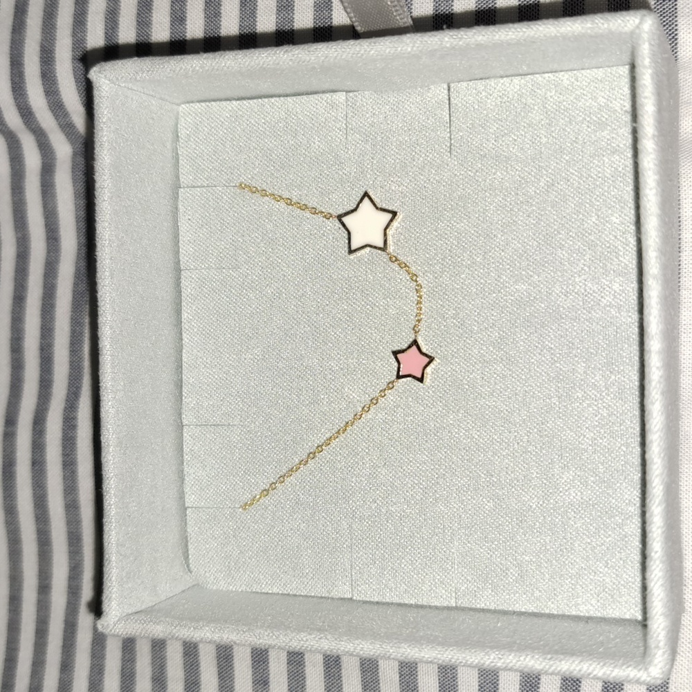BabyGold Star Enamel Necklace